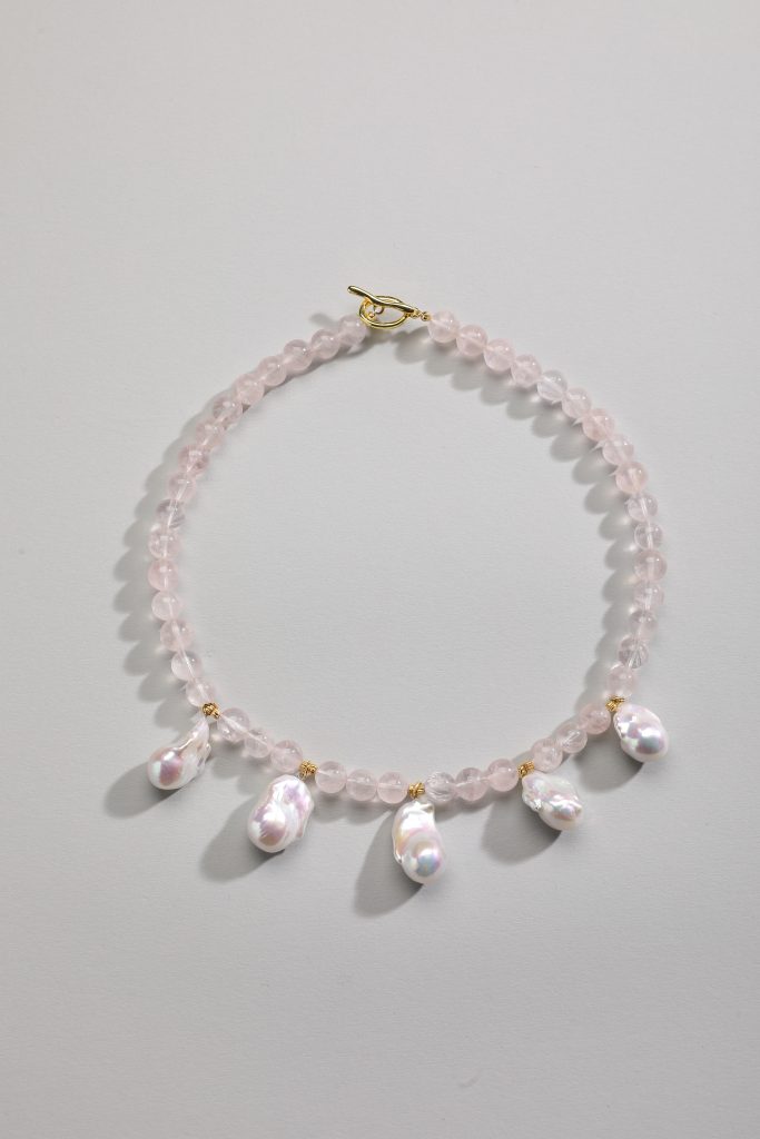 Blush Pearl Cascade Necklace