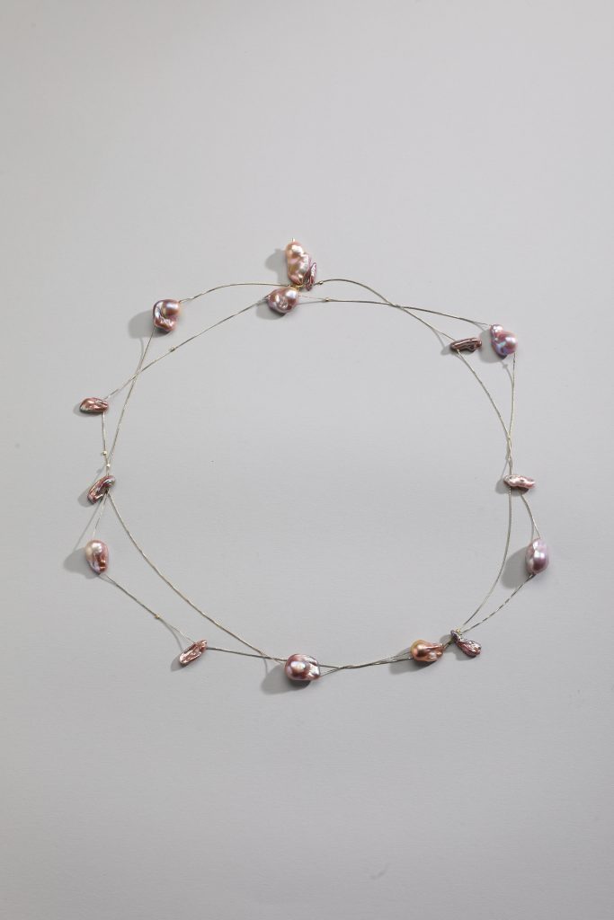 Gold Baroque Pearl Necklace