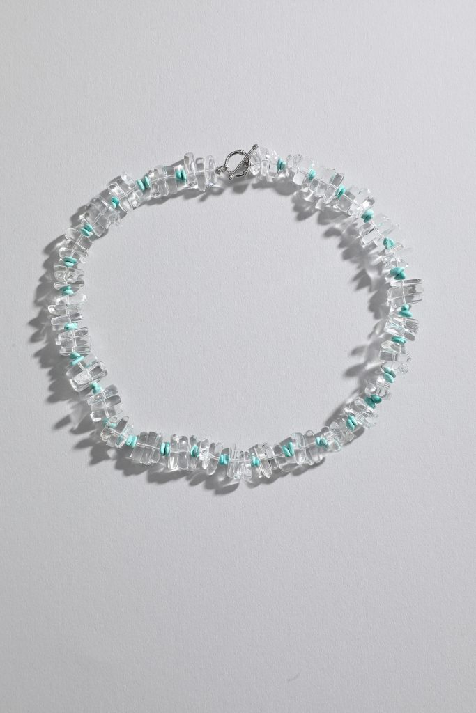 Clear Quartz Turquoise Fusion Necklace