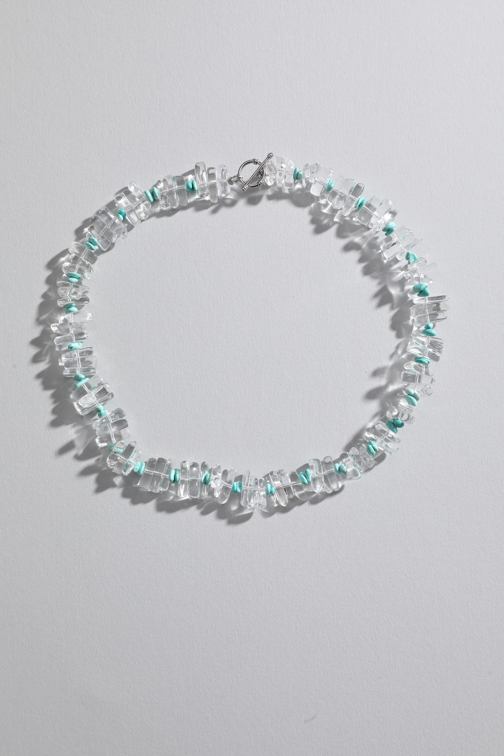 Clear Quartz Turquoise Fusion Necklace