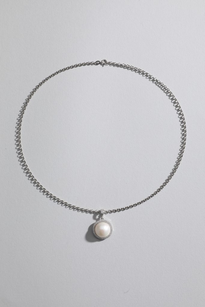 Mabe Pearl Silver Necklace