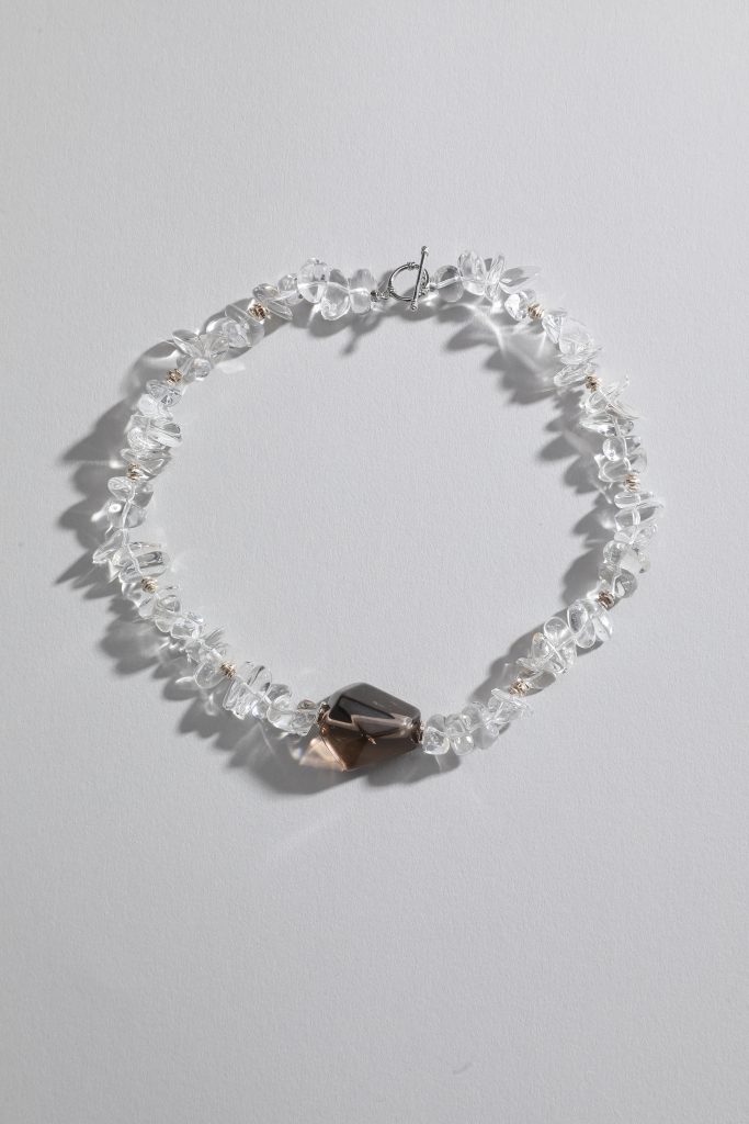 Clear Quartz Smoky Quartz Necklace