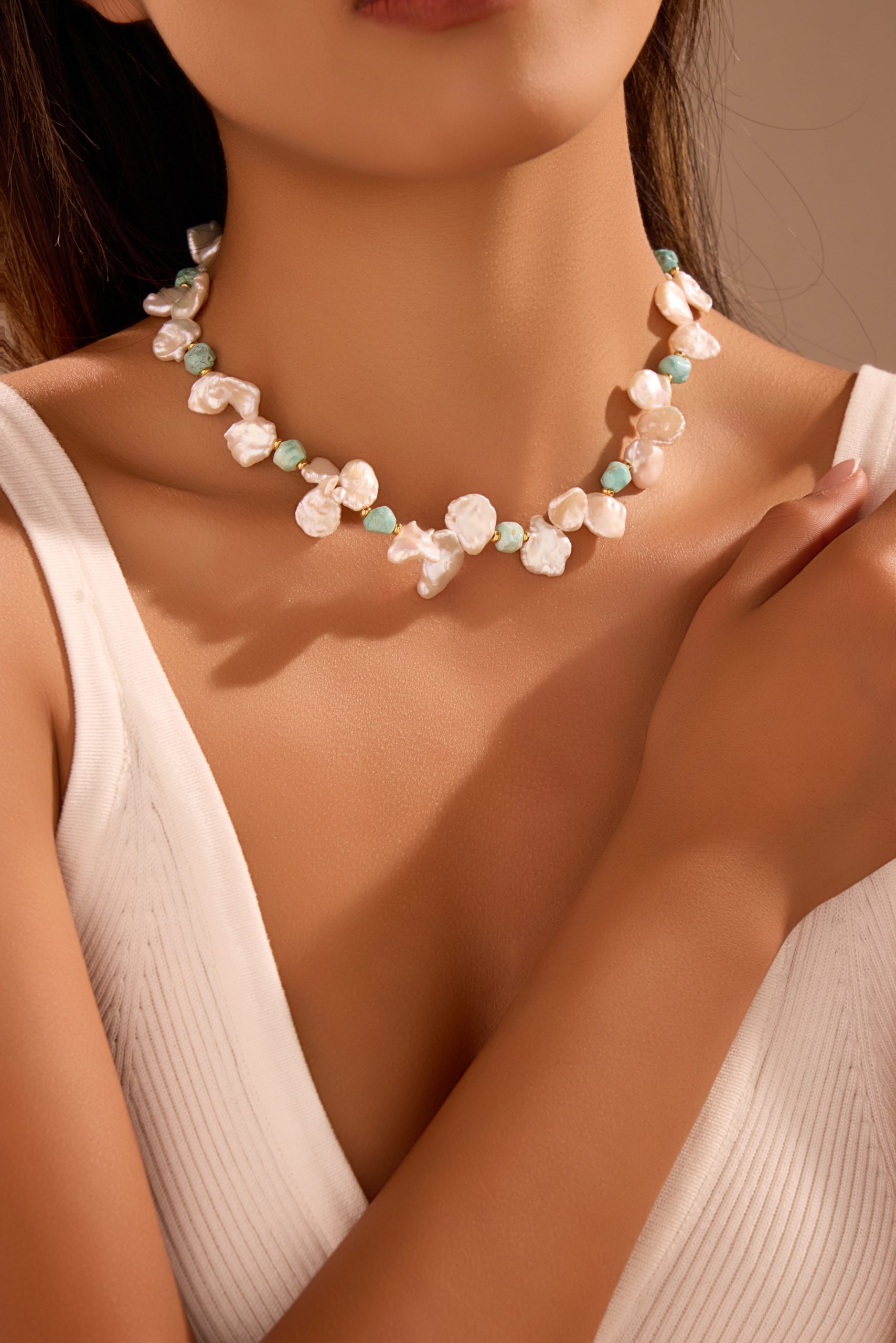 Turquoise Pearl Necklace