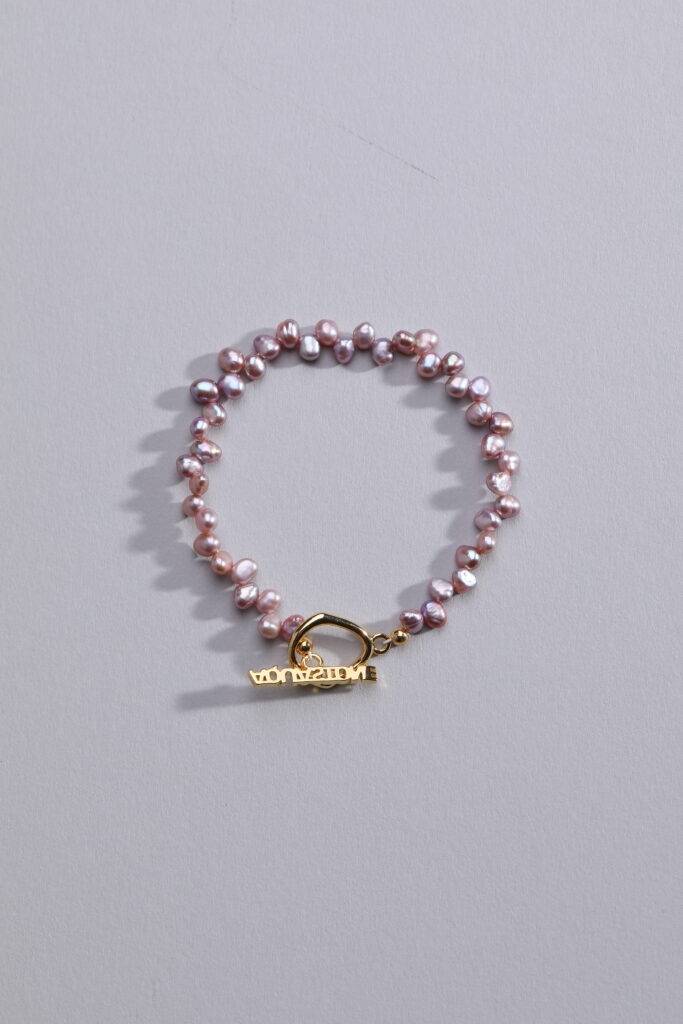 Lustrous Pink Purple Baroque Freshwater Pearl Bracelet 10 Lustrous Pink Purple Baroque Freshwater Pearl Bracelet