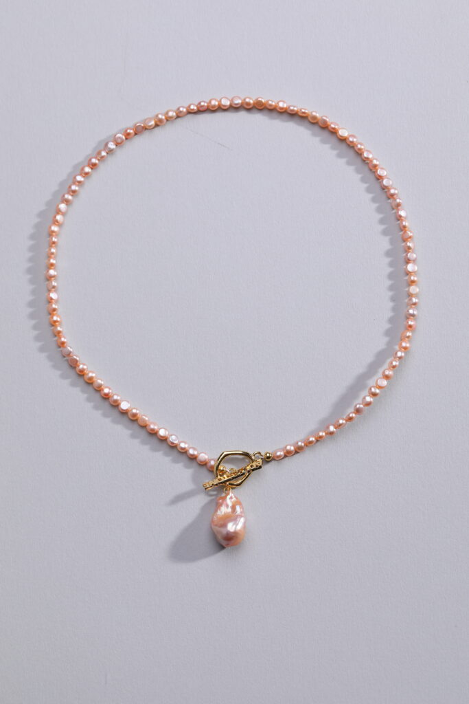 Peach Rice Freshwater Pearl Necklace 30 Peach Rice Freshwater Pearl Necklace