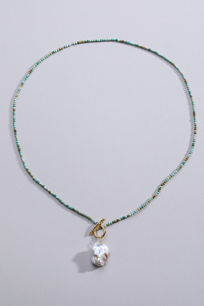 Raw Turquoise Micro Bead Necklace 29 Raw Turquoise Micro Bead Necklace