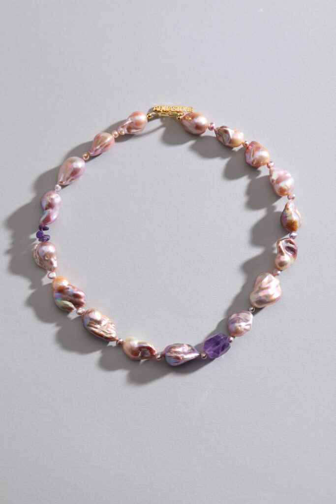 Amethyst & Freshwater Baroque Pearl Necklace 8 Amethyst & Freshwater Baroque Pearl Necklace