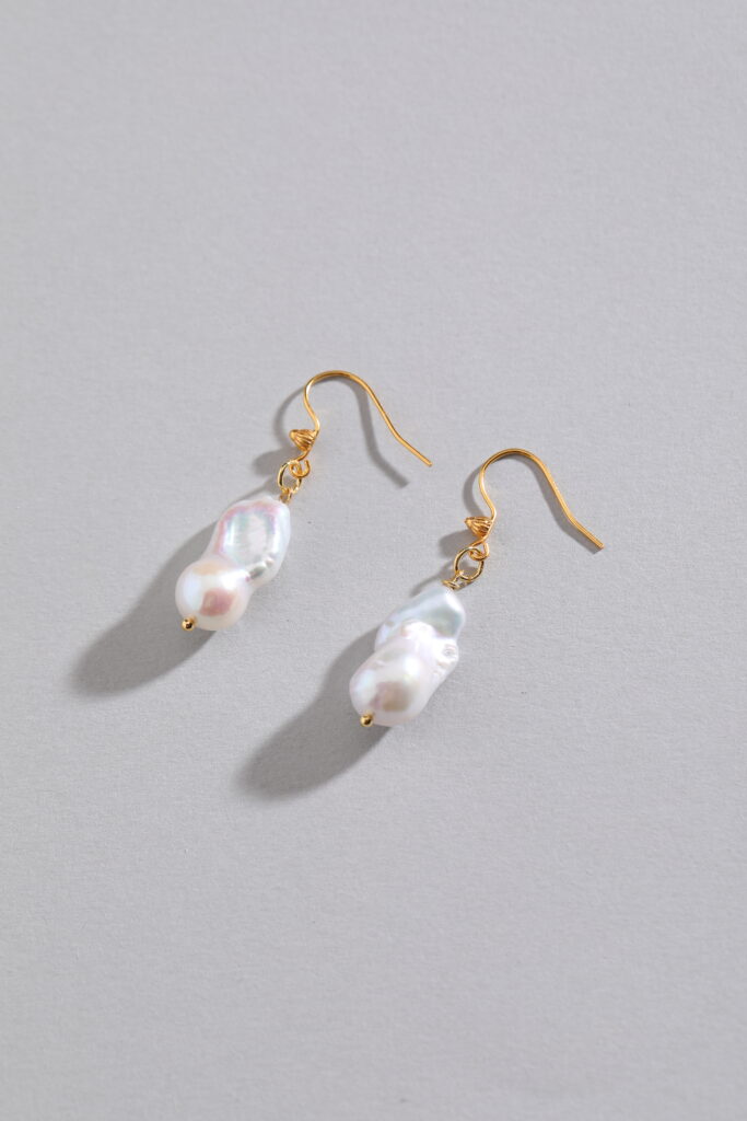 Baroque Freshwater Pearl Dangle Earrings 2 Baroque Freshwater Pearl Dangle Earrings